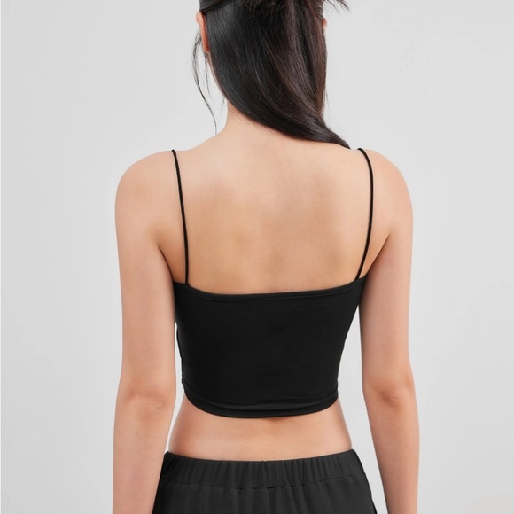NWOT Cider Classic Crop Top Black Small - Picture 2 of 8